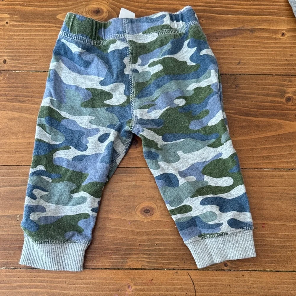 Carter's infant Black, Camo, Gray Construction Joggers Set‎